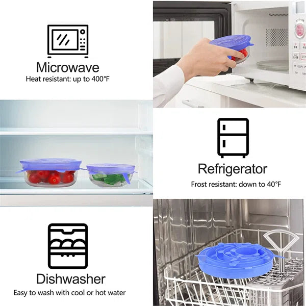 6-Piece Silicone Stretch Lids Set