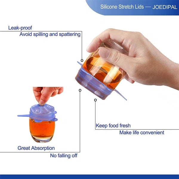 6-Piece Silicone Stretch Lids Set