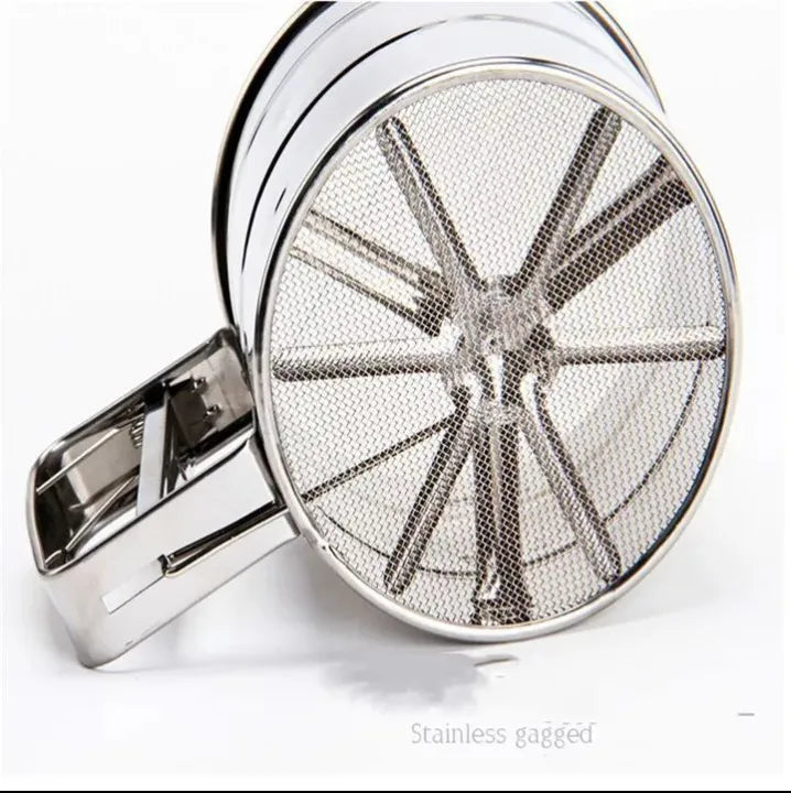 Flour Sifter Stainless Steel – Double Layer Fine Mesh Baking Sifter