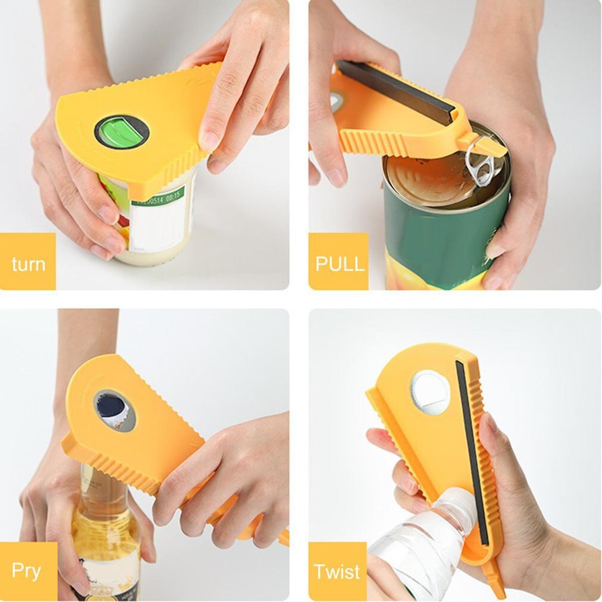 4-in-1 Multi-function Kitchen Jar & Bottle Opener