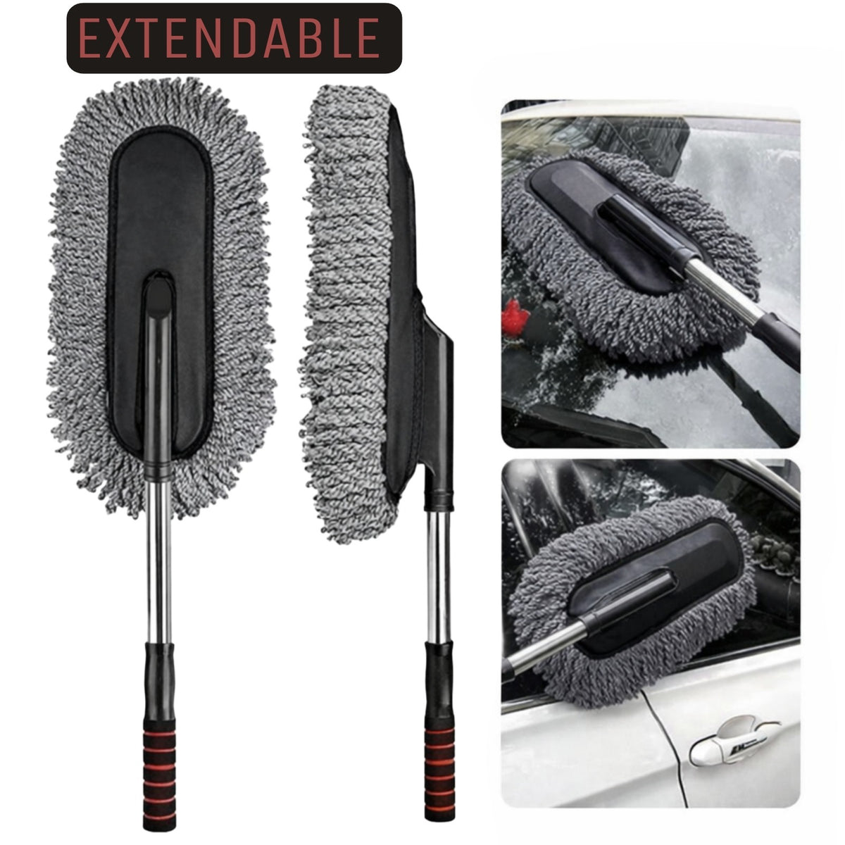 Extendable Car Duster Cleaning Mop Durable Lightweight Scratch Free Microfiber Practical Choice For Vehicle Interior And Exterior Cleaning