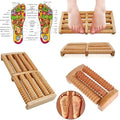 Traditional Wooden And Plastic Sticks Roller Foot Massager