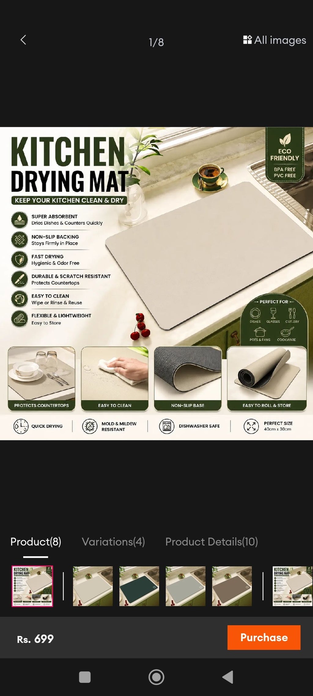 Premium Kitchen Drying Mat