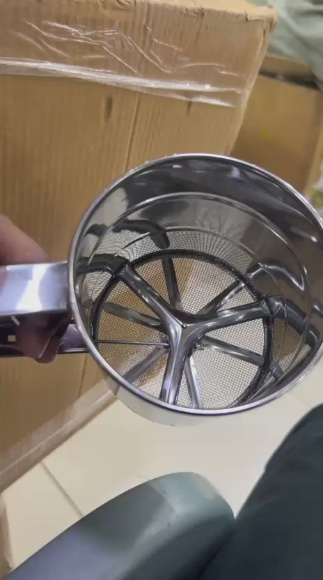Flour Sifter Stainless Steel – Double Layer Fine Mesh Baking Sifter