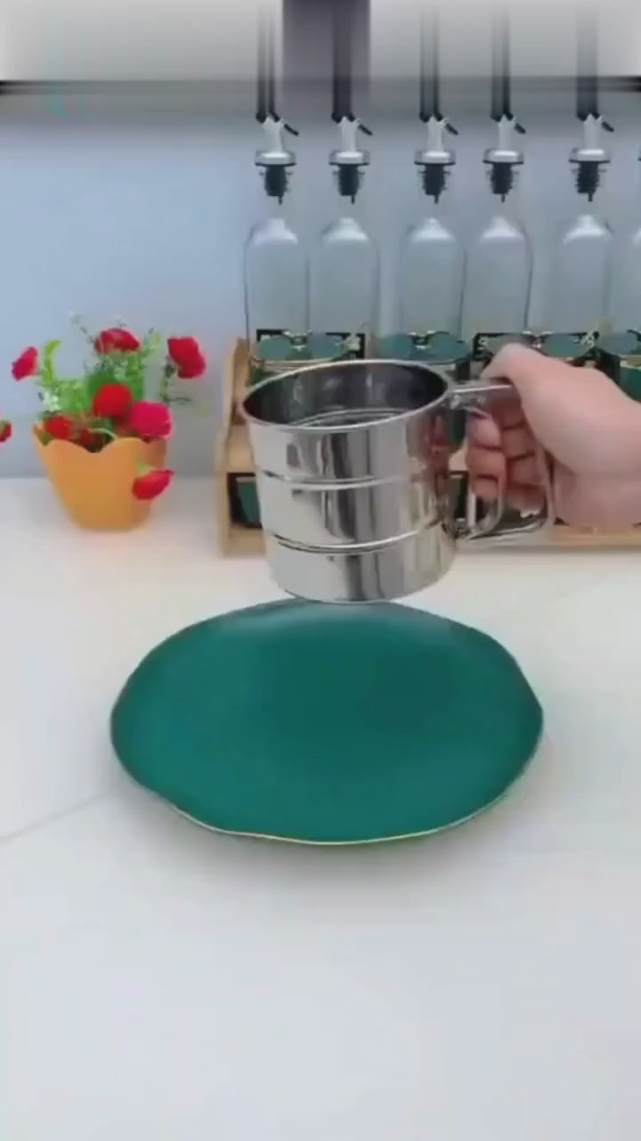 Flour Sifter Stainless Steel – Double Layer Fine Mesh Baking Sifter